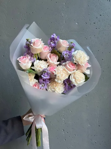 Трио-букет в нюдовой гамме "Love message"