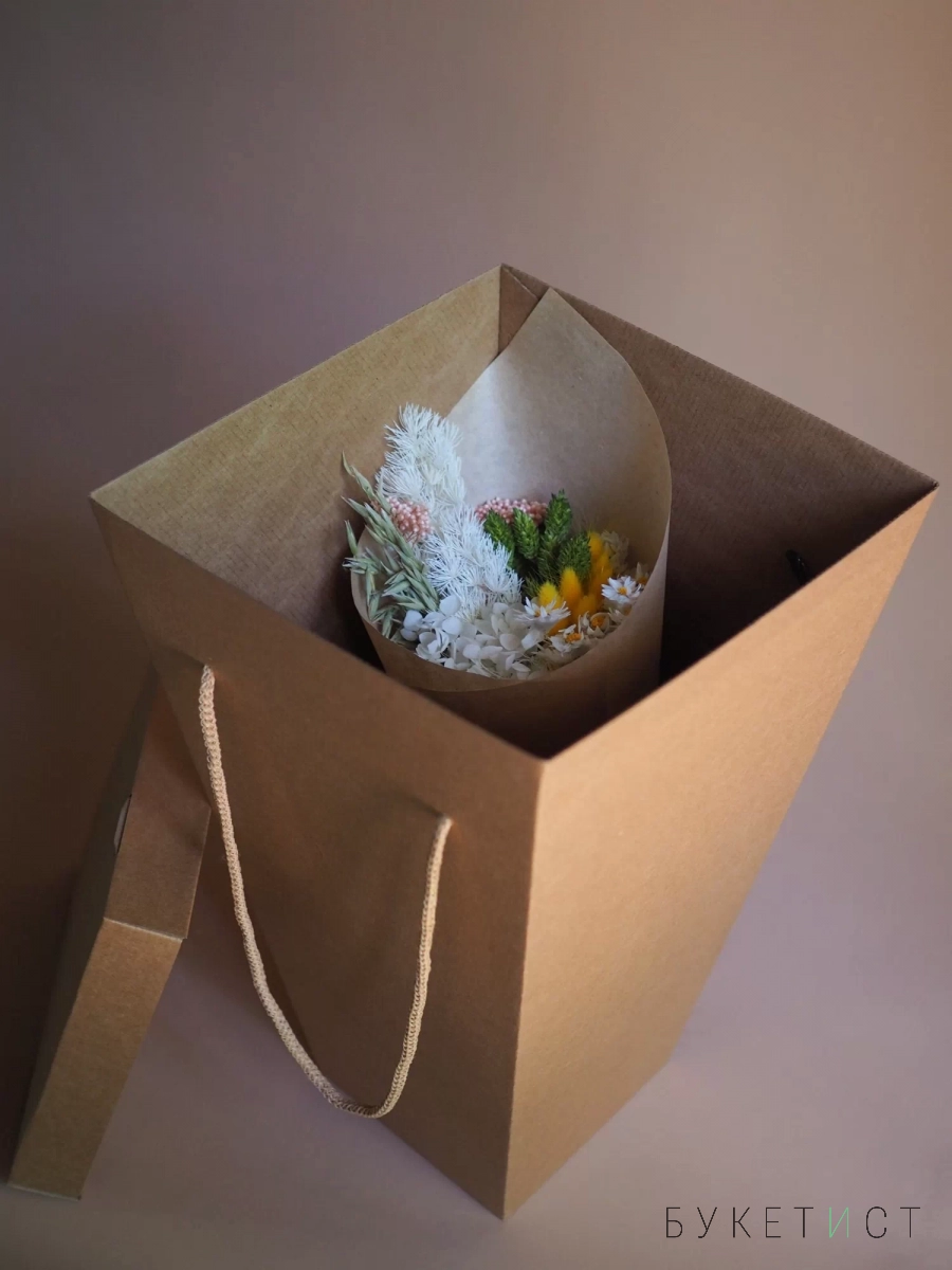 Набор для сборки букета из сухоцветов с вазой - "Summer #1"