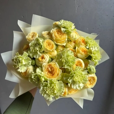 Дуо букет "Лимонный шелк"