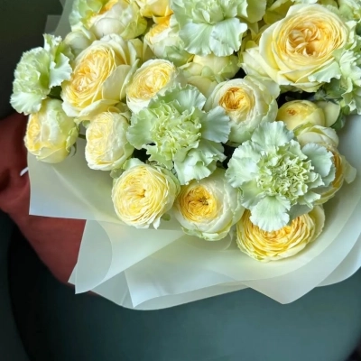 Дуо букет "Лимонный шелк"