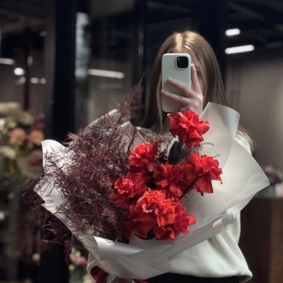 Монобукет "Горячее сердце"