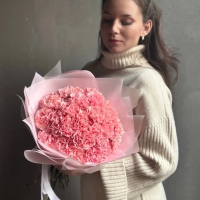 Букет из нежно-розовых гвоздик Букет из нежно-розовых гвоздик