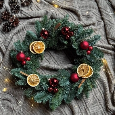 Набор "Сделай сам" для сборки новогоднего венка - Апельсиновый пирог