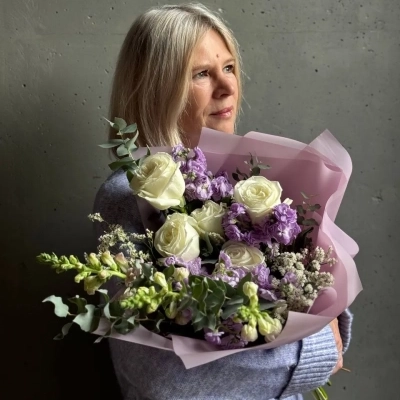 Авторский букет "Лавандовое облако"