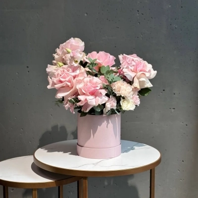 Нежная композиция с диантусами Нежная композиция с диантусами