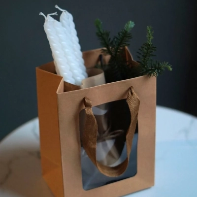 Набор белых витых свечей 5 шт