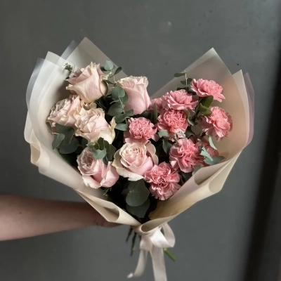 Дуо-букет "Розовый кварц"