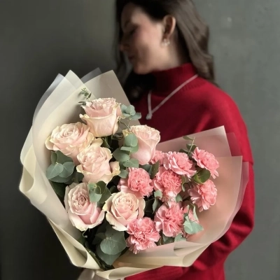 Дуо-букет "Розовый кварц"