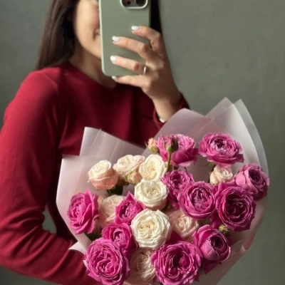 Букет нежных пионовидных роз Букет нежных пионовидных роз