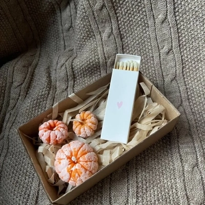 Подарочный набор с мини-свечками мандаринками