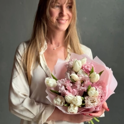 Дуо-букет "Розовое облако"