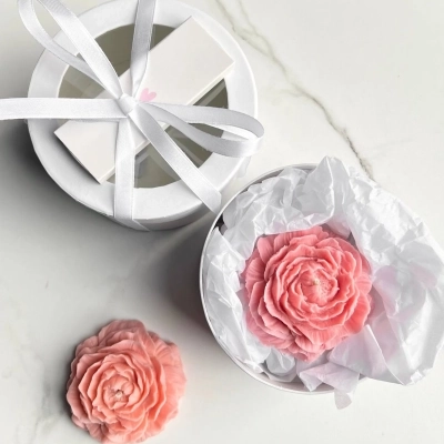 Подарочный набор со свечой ручной работы