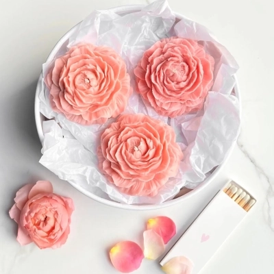 Подарочный набор со свечами ручной работы