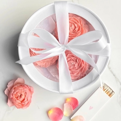 Набор свечей "Пион" ручной работы