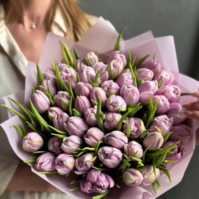 Букет пионовидных тюльпанов сорта Катенька