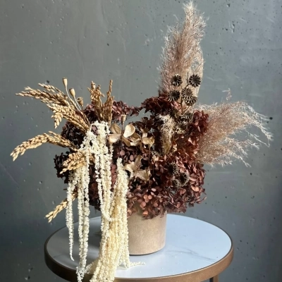 Интерьерная композиция "Кофе со сгущенкой" Интерьерная композиция "Кофе со сгущенкой"