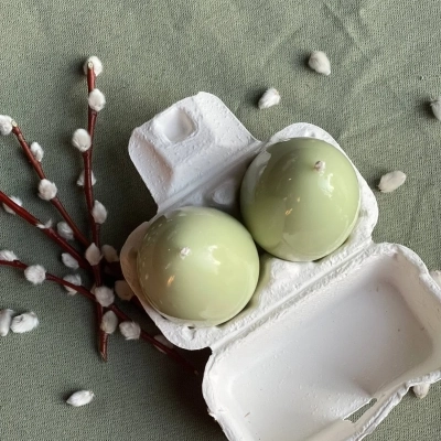 Интерьерные пасхальные свечи