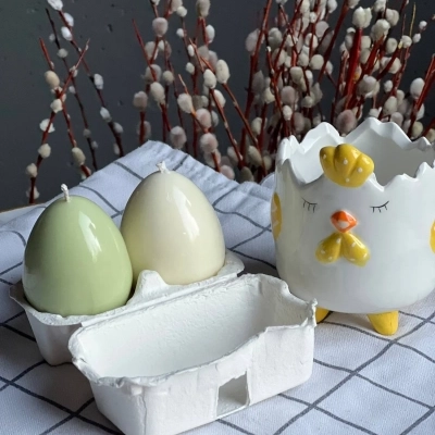 Интерьерные пасхальные свечи