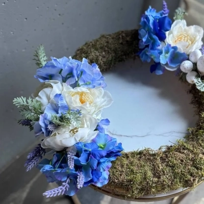 Пасхальный настольный венок