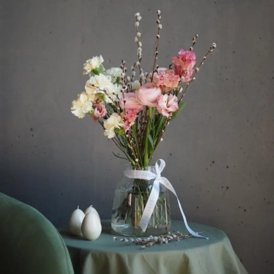 Авторский букет "Весеннее пробуждение" Авторский букет "Весеннее пробуждение"