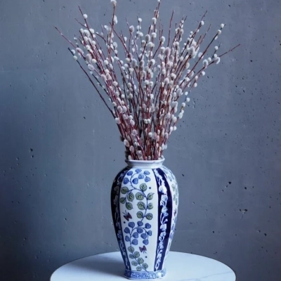 Интерьерный пучок сезонной красной вербы Интерьерный пучок сезонной красной вербы