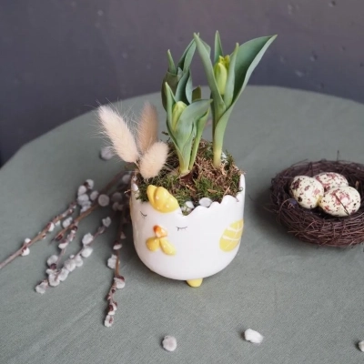 Пасхальное кашпо "цыпа - доча"