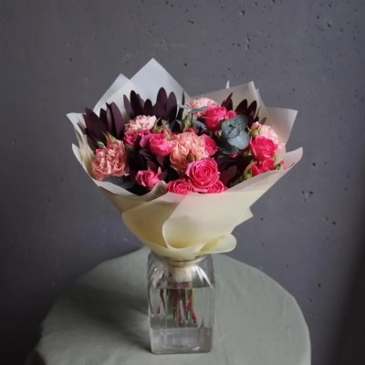 Авторский букет с Леукадендроном "Аврора" Авторский букет с Леукадендроном "Аврора"