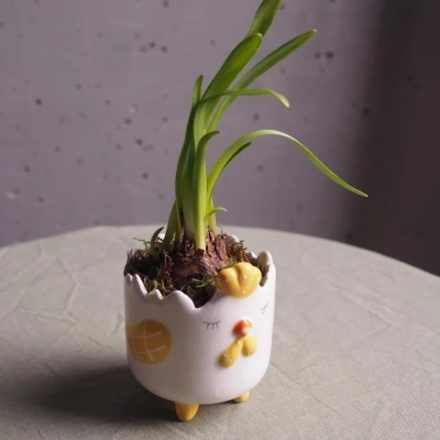 Кашпо "Цыпа" с нарциссами